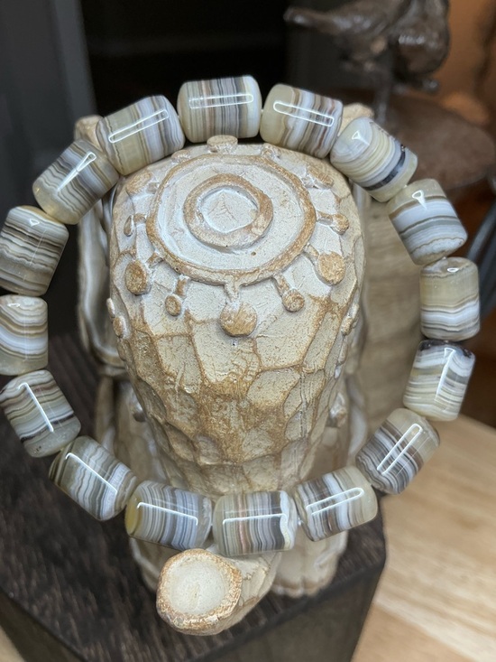 Jewelry - Mexican Crazy Lace Small Cylinder 8mm